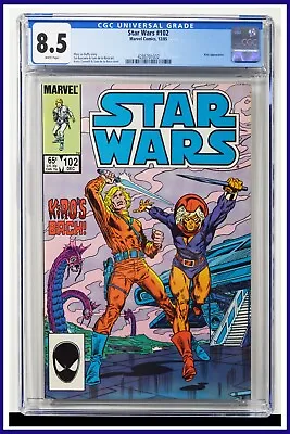 Buy Star Wars #102 CGC Graded 8.5 Marvel December 1985 White Pages Comic Book. • 42.75£