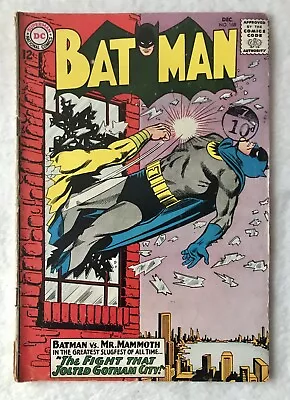 Buy Vintage DC Comics Batman Silver Age Dec 1964 No.168 Mr. Mammoth Appearance Robin • 49.99£