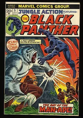 Buy Jungle Action #5 NM 9.4 1st Black Panther In Title! Roy Thomas! Marvel 1973 • 121.75£