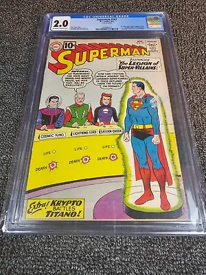 Buy Superman #147 CGC 2.0 1st App Legion Of Super Villains Adult • 72.76£