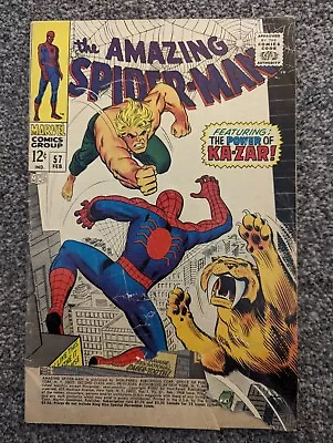 Buy The Amazing Spider-man 57. Marvel 1968. Ka-Zar. Combined Postage • 19.99£