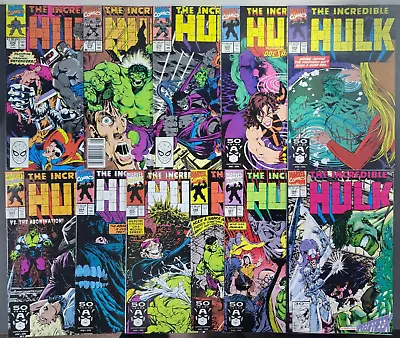 Buy (11) The Incredible Hulk #370 - 388 Lot 1990 1991 Run Marvel Comics • 27.63£