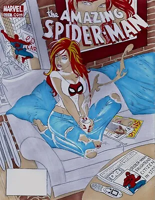 Buy Amazing Spider-man  # 601 Cover Recreation Original Comic Art On Card Stock • 162.18£