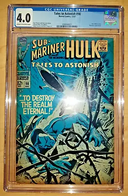 Buy Tales To Astonish #98 - CGC 4.0 C/OW (1967, Marvel) 1st Lord Seth, Namor Ally • 25.29£