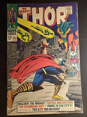 Buy Thor 143, Marvel Comics 1967, Stan Lee And Jack Kirby, The ENCHANTRESS!   • 32.42£