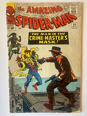 Buy Marvel Amazing Spider-Man #26 1965 1st App Crime Master Silver Age Comic Ditko • 63.34£