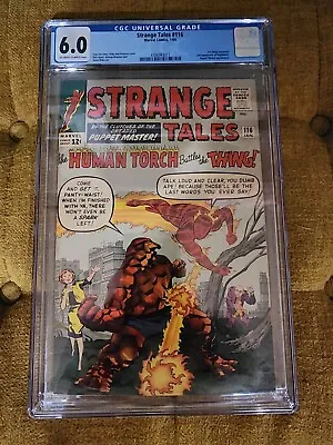 Buy Strange Tales #116 (1964) CGC 6.0 -- O/w To W; 1st Thing X-over; 2nd Nightmare • 184.84£