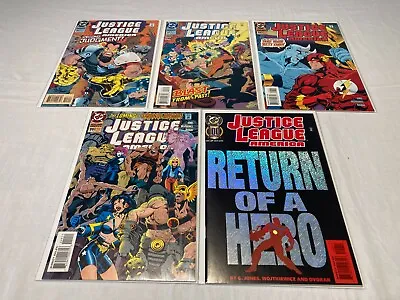 Buy Justice League Of America 96 97 98 99 100 NM+ To VF/NM Return Of A Hero! 1995 • 7.67£