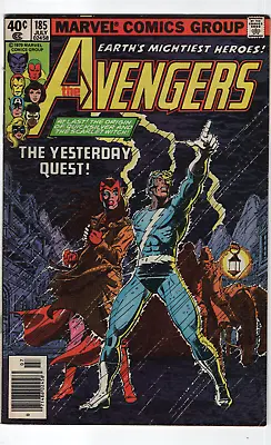 Buy Avengers #185 Origin Of Scarlet Witch & Quicksilver Newsstand 1979 Marvel Comic • 14.22£