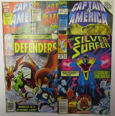 Buy Marvel Comics (5 Pack):  Captain America X 3, Defenders #71, Silver Surfer #78 • 4.25£