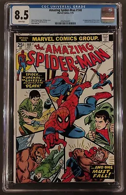 Buy Amazing Spider-man #140 Cgc 8.5 White Pages Marvel Comics 1975 Jackal & Grizzly • 75.10£