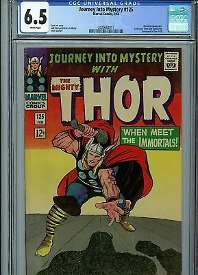 Buy Thor Journey Into Mystery 125 CGC 6.5 1966 3rd Hercules Marvel Comics B8 • 241.10£