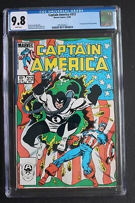 Buy Captain America #312 1st FLAG SMASHER MCU TV 1985 Serpent Society MODOK CGC 9.8 • 191.09£