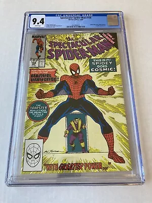 Buy Spectacular Spider-Man #158 CGC 9.4 NM 1st Cosmic Spidey White Pages New Case • 55.40£