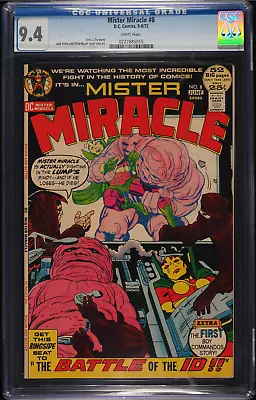 Buy Mister Miracle #8 CGC 9.4 White Pages DC COMICS 1972 JACK KIRBY • 138.36£