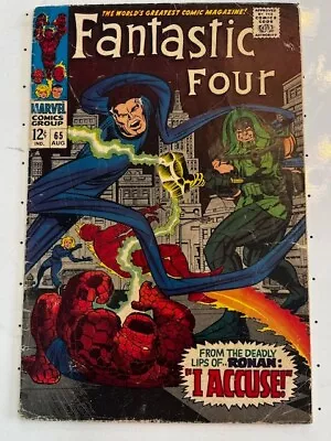 Buy Fantastic Four #65 VG 1st Appearance Ronan The Accuser 1967, Marvel • 24.02£