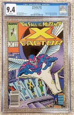 Buy Marvel...x-factor 24 Cgc 9.4 Newsstand First Archangel Origin Apocalypse 1988 • 53.61£