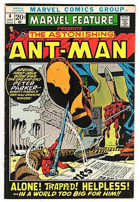 Buy Marvel Feature #4 Fine Minus 5.5 Ant-Man Series Begins Herb Trimpe Art 1972 • 17.58£