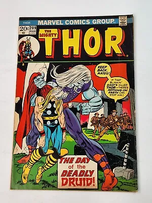 Buy The Mighty Thor 209 1st App Demon Durid Aka Ultimus Marvel Comics 1973 • 13.40£