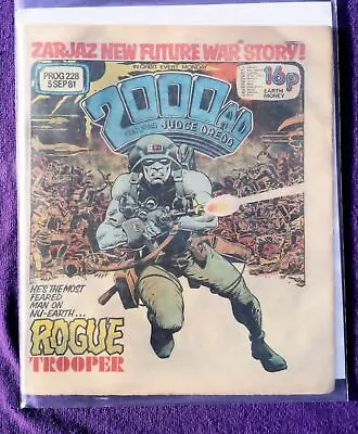 Buy 2000AD Prog 228 1st Rogue Trooper App Dave Gibbons 5 9 1981 Comic Bag & Board • 120£