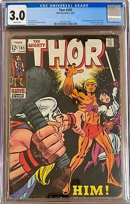 Buy Thor #165 - 1969 - Key Issue - First Appearance Of HIM / Warlock - CGC 3.0 • 200£