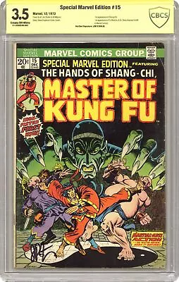 Buy Special Marvel Edition #15 CBCS 3.5 Signed Starlin 1973 21-320A54B-002 • 252.99£