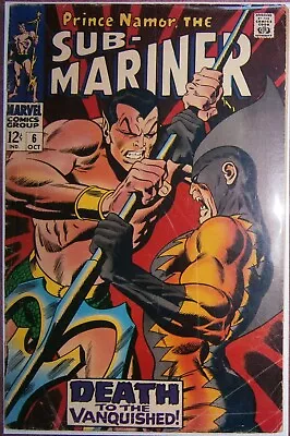 Buy Sub-Mariner #6 2nd Appearance Tiger Shark Silver Age Key Marvel Comic 1968 • 0.99£