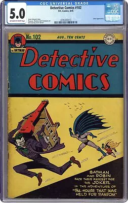 Buy Detective Comics #102 CGC 5.0 1945 4390430013 • 1,881.43£