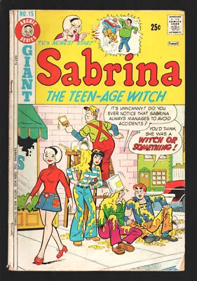 Buy Sabrina The Teen-Age Witch #15 1973-Archie-Betty & Veronica-Giant Edition-G/VG • 33.29£