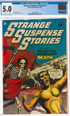 Buy Strange Suspense Stories 4 CGC 5.0 Grim Reaper 1952 Fawcett Horror Comic Evans • 359.74£
