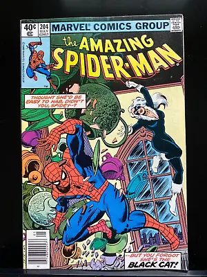 Buy Amazing Spider Man 204   Black Cat Cover And Appearance   Newsstand Edition • 22.16£