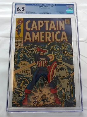 Buy Captain America #107 (Nov 1968) CGC Graded 6.5 OFF-WHITE Pages • 63.95£
