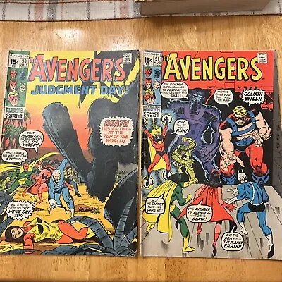 Buy Avengers #90/#91- 1971 Marvel Comics - Kree/Skrull War Part 2 And 3- FN/VF! • 45.11£