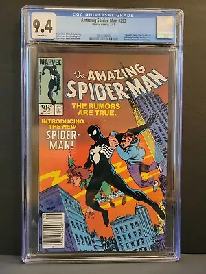 Buy Amazing Spider-man #252, CGC 9.4, Newsstand, First Black Suit, Marvel Comics • 240.15£