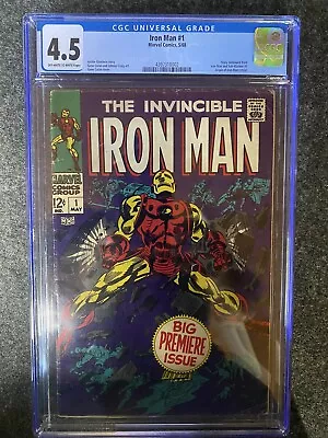 Buy Marvel Comics The Invincible Iron Man #1 CGC 4.5 • 419.74£