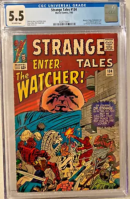 Buy STRANGE TALES #134 CGC 5.5 4th Appearance Of Kang; First Mention Of Eternity • 75.95£