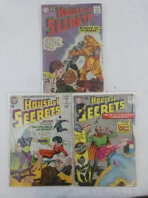 Buy Lot Of 3 Vintage Silver Age HOUSE OF SECRETS DC Comics #55, 66, & 74 • 23.61£