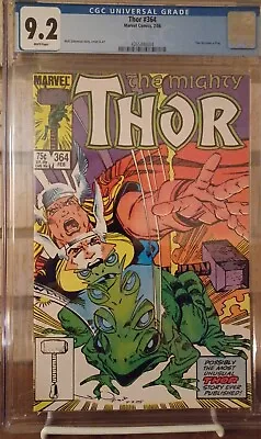 Buy Thor 364 (Marvel, 1986)  CGC 9.2 WP  **1st Appearance Thor As Frog** • 51.47£