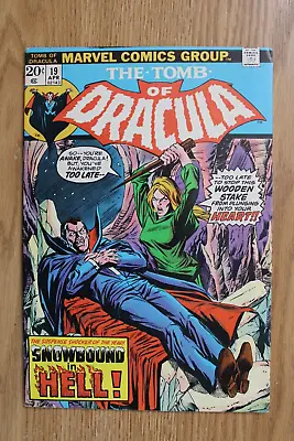 Buy Tomb Of Dracula # 19 (Marvel, 1974) Blade Immune To Vampire Bite VF • 23.65£