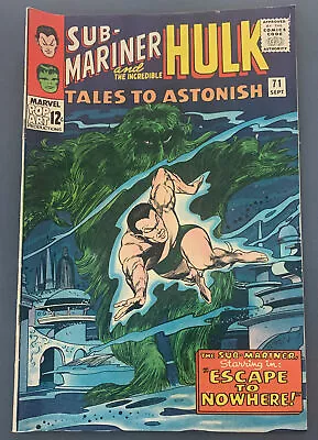 Buy Tales To Astonish #71 Sub-Mariner & Hulk (Marvel Comics, 1965) • 23.65£