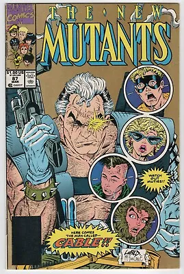 Buy New Mutants 87 Marvel Comics 1990 Gold Reprint Of 1st Cable App Rob Liefeld Art • 7.96£