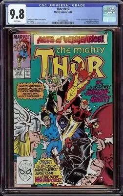 Buy Thor # 412 CGC 9.8 White (Marvel, 1989) 1st Full Appearance New Warriors • 221.18£
