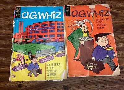 Buy Gold Key Comics O.G Whiz #3,4 Boy President Of Tikkletoy Company 1971 Lot Of 2 • 4£