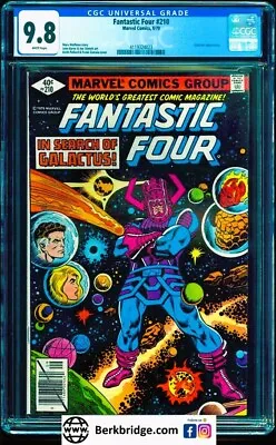 Buy Fantastic Four 210 Cgc 9.8 White Pages  9/79 💎 Key Galactus Ss Story • 196.78£