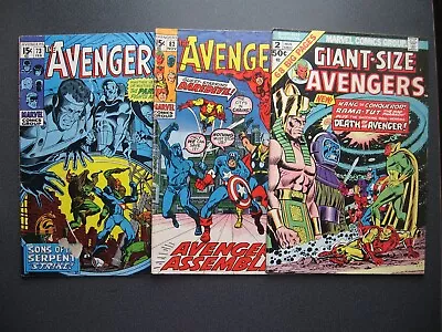 Buy AVENGERS Lot Of 3 Comics 73 82 Giant-Size #2 Marvel 1970 1974 Low-Mid-Grade • 24.13£