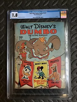 Buy Four Color #17 Dell Publishing 1941 First Appearance Of Dumbo CGC 1.8 2090332023 • 375£