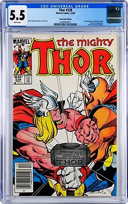 Buy Thor #338 CGC 5.5 (Dec 1983, Marvel) Walt Simonson, Newsstand, 2nd Beta Ray Bill • 39.50£