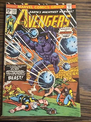 Buy The Avengers #137 1975 Beast & Moondragon Sign Up. Book Has Wrinkles.  • 5.59£