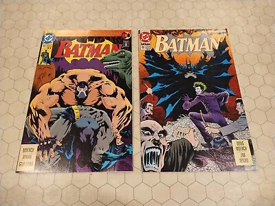 Buy Batman 497 And 491, Both 2nd Printing, DC 1993! Bane Breaks Batman's Back! • 9.88£
