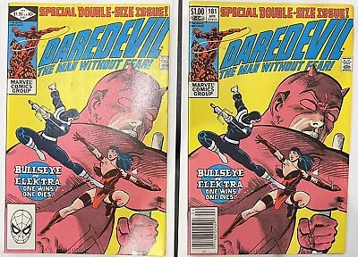Buy Daredevil #181 - Death Of Elektra, Frank Miller, 2 Book Lot, Direct & Newsstand • 79.91£